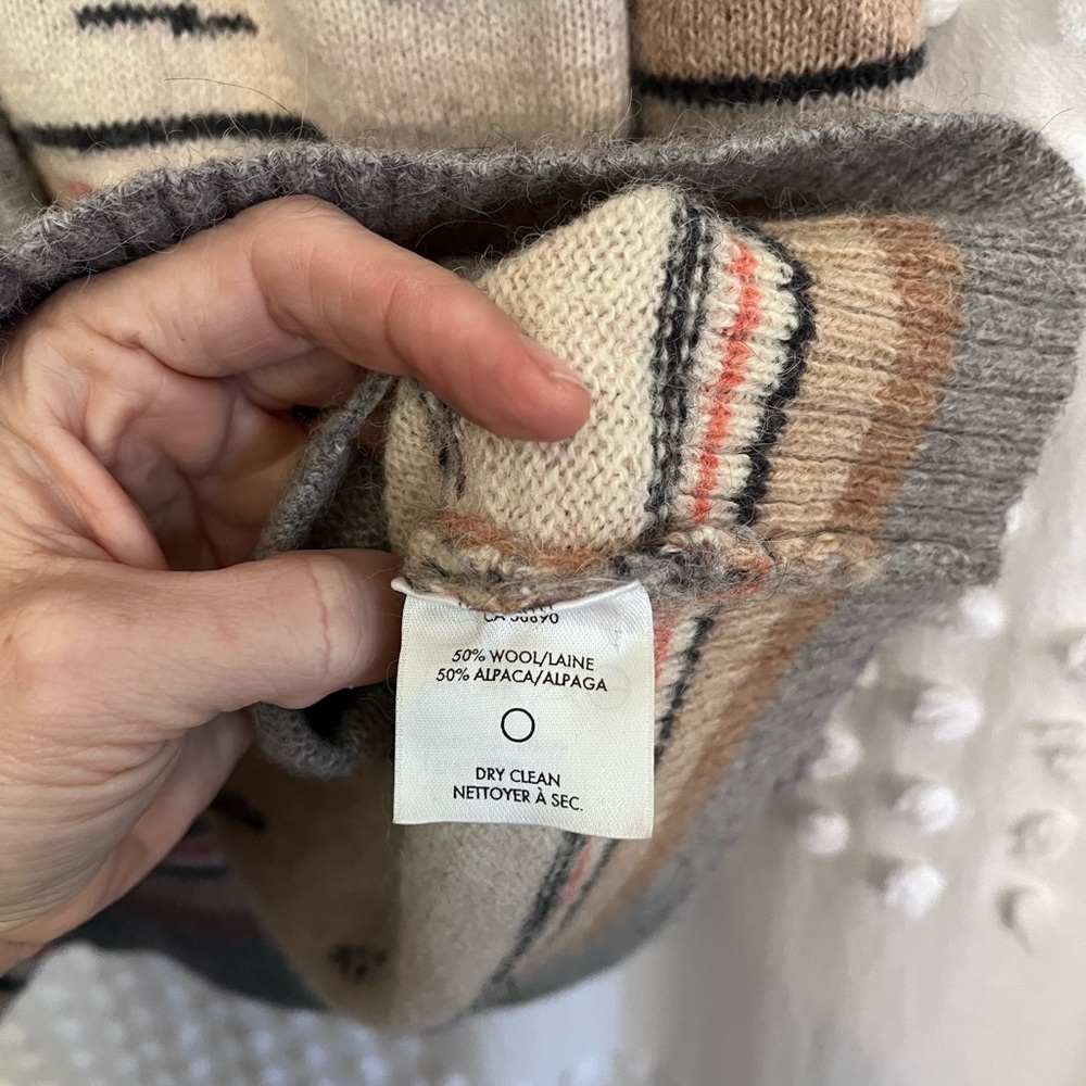 Pendleton Wool Shawl Collar Cardigan Sweater Southwest Print Size MP - Picture 7 of 8